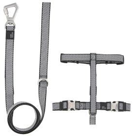 Pet Life 'Escapade' Outdoor Series 2-in-1 Convertible Dog Leash and Harness (Color: GREY, size: large)